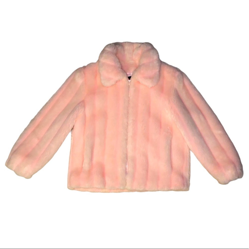 Fabulous furs faux mink pink coat